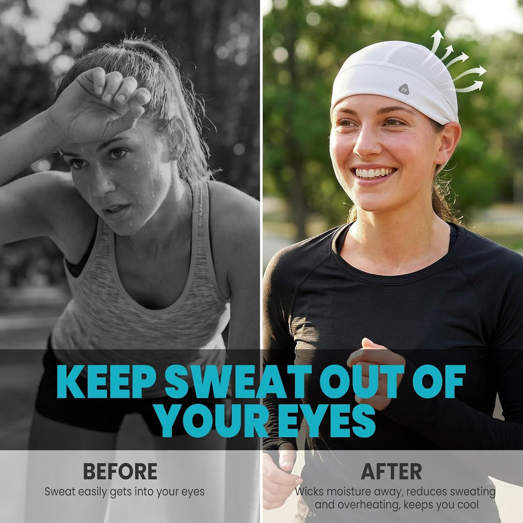 Skull Caps for Men, Breathable Mesh Helmet Liner Sport Cooling Skull Caps for Women Sweat Cap Lightweight Cycling Cap