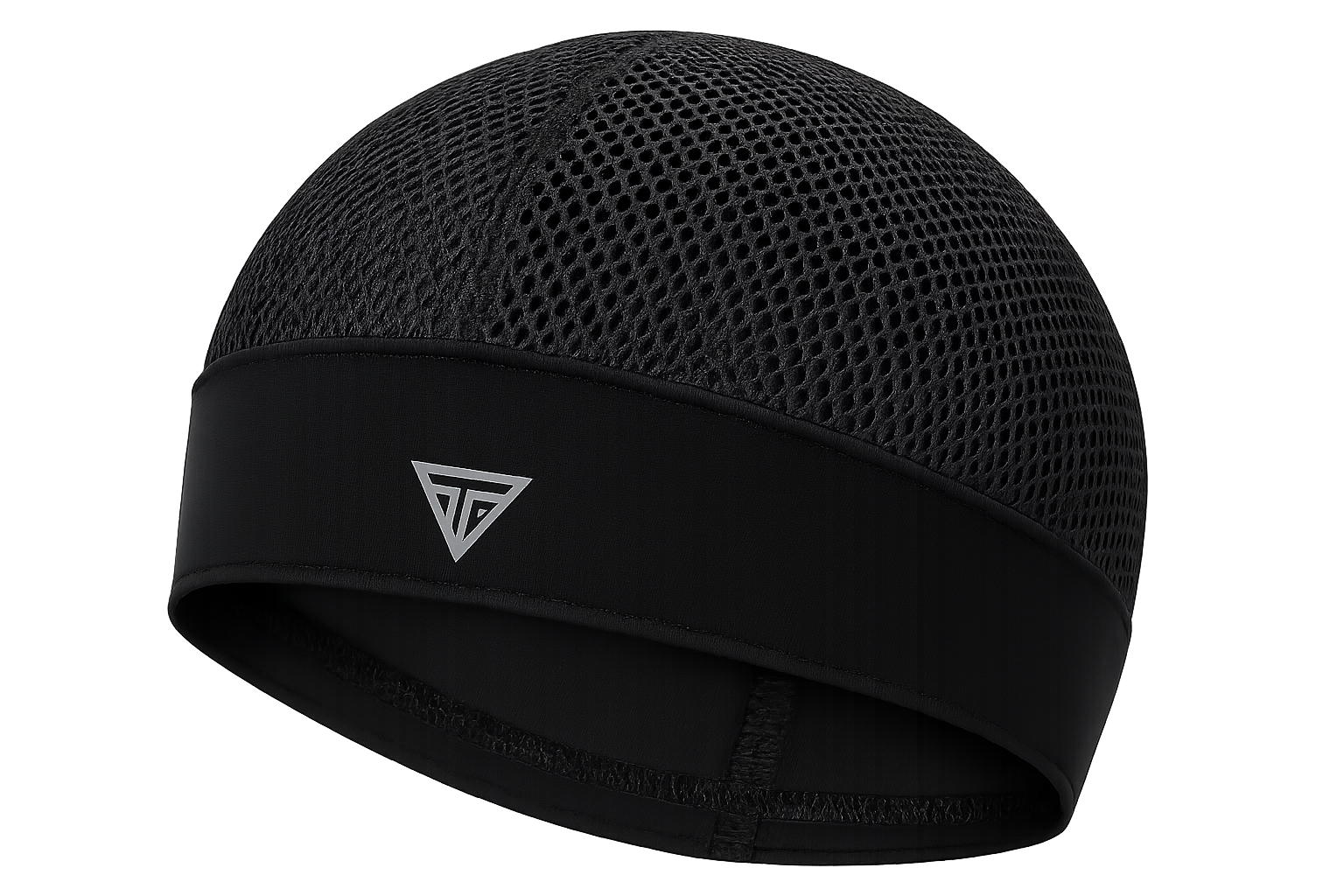 Black Athlete Mesh Skull Cap